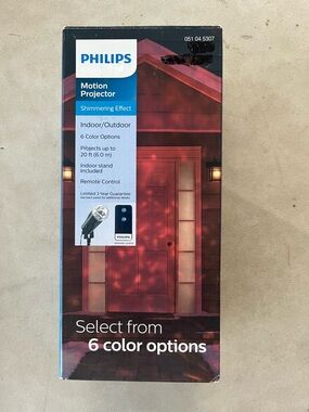 Philips LED Motion Projector, Shimmering Effect, Indoor/Outdoor, 6 Color Options